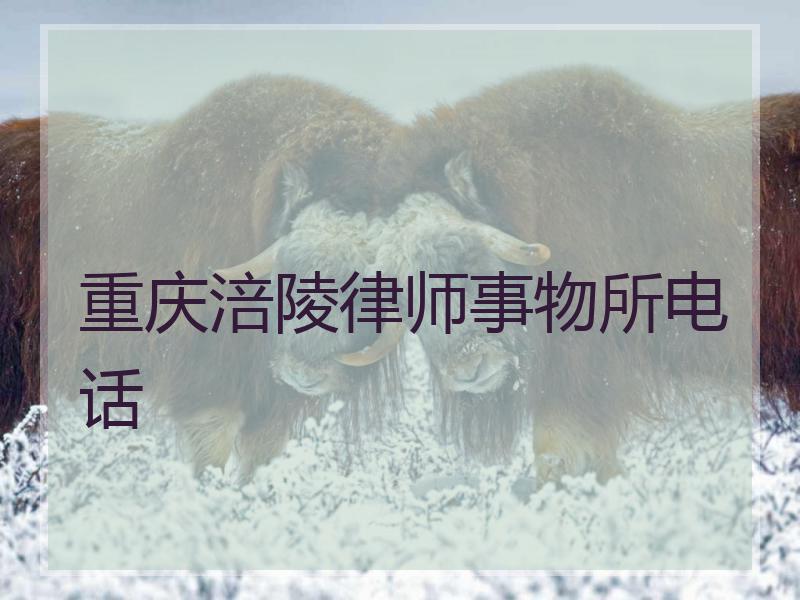 重庆涪陵律师事物所电话