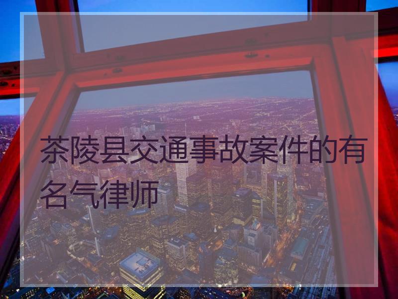 茶陵县交通事故案件的有名气律师