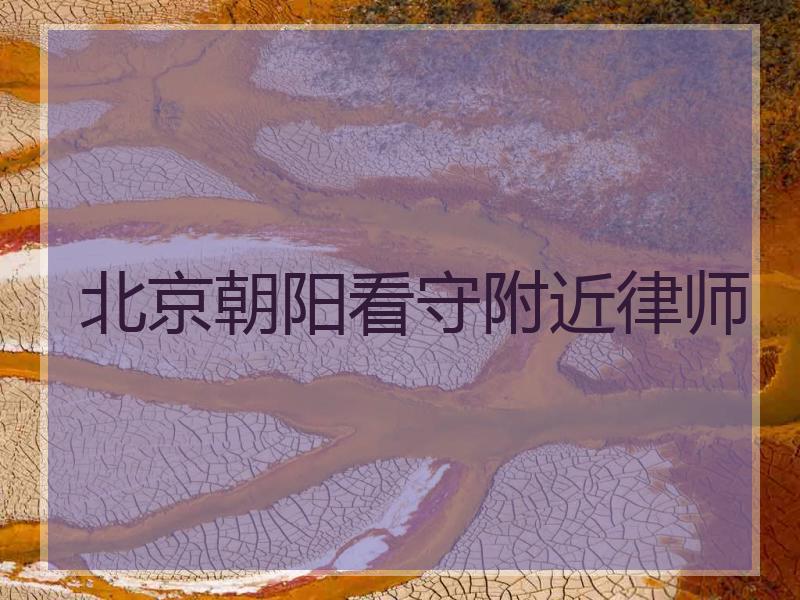 北京朝阳看守附近律师