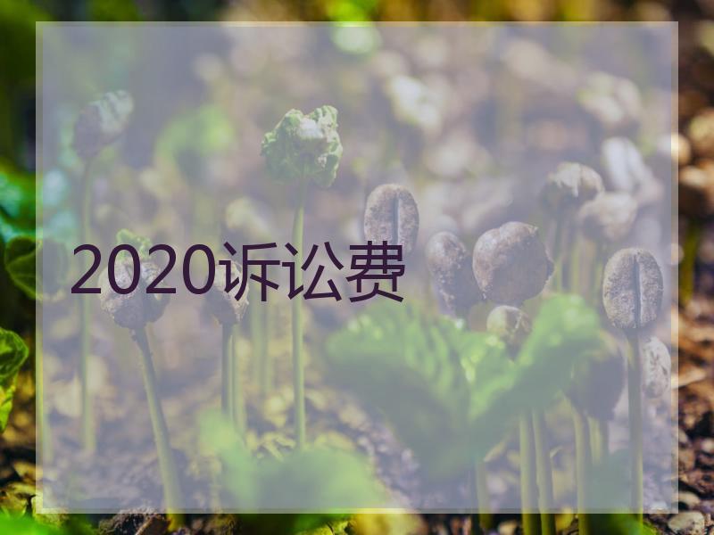 2020诉讼费