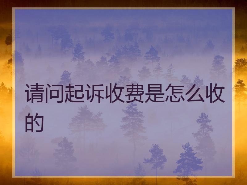 请问起诉收费是怎么收的