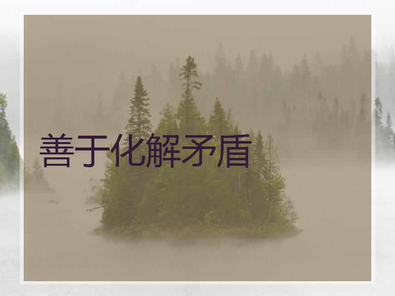 善于化解矛盾
