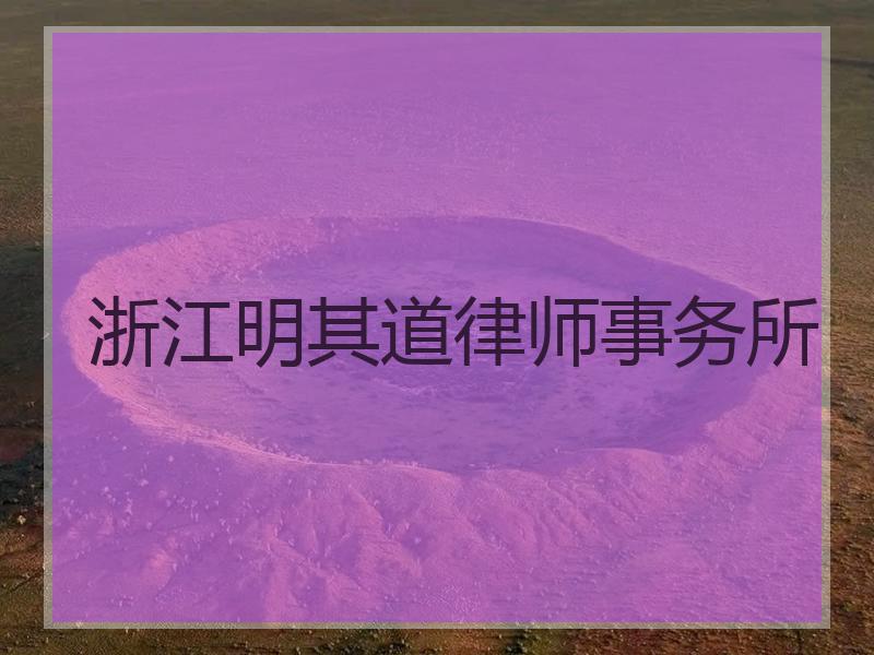 浙江明其道律师事务所