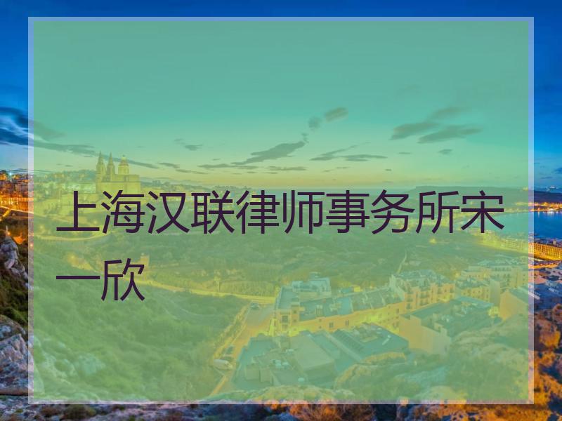 上海汉联律师事务所宋一欣