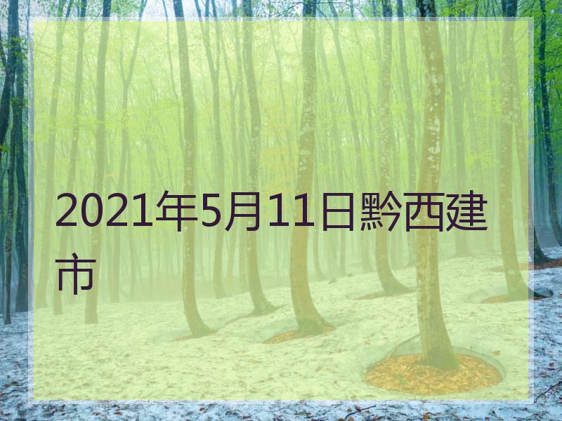 2021年5月11日黔西建市