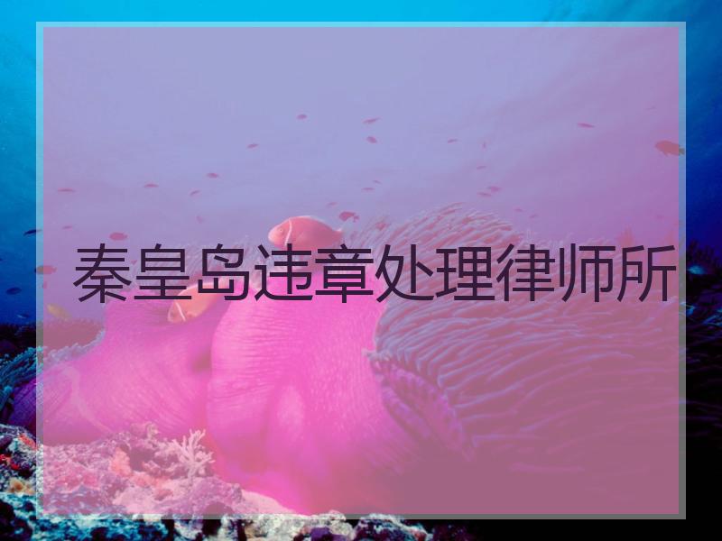 秦皇岛违章处理律师所