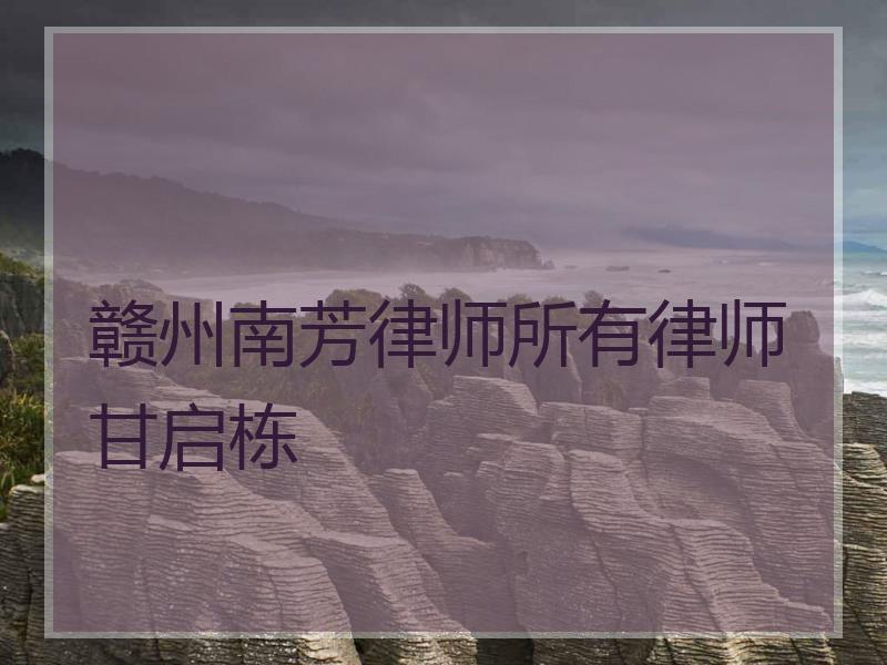 赣州南芳律师所有律师甘启栋