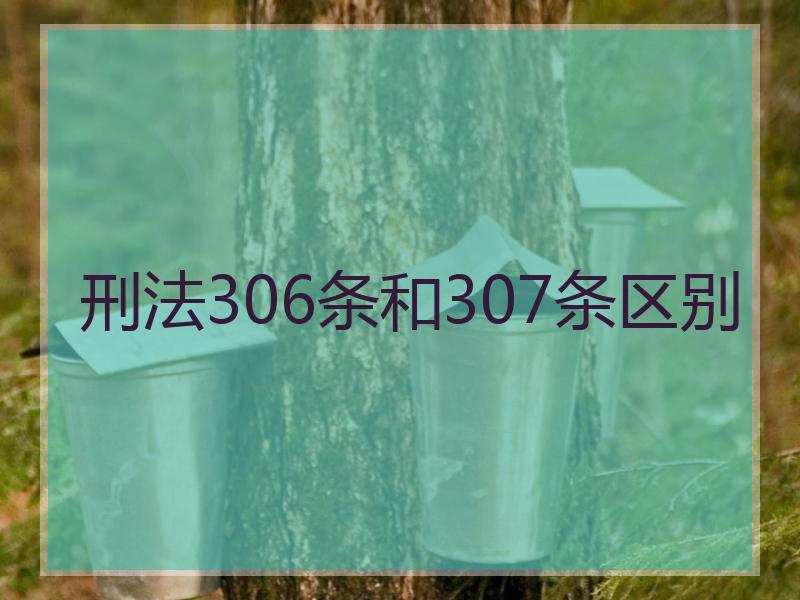 刑法306条和307条区别