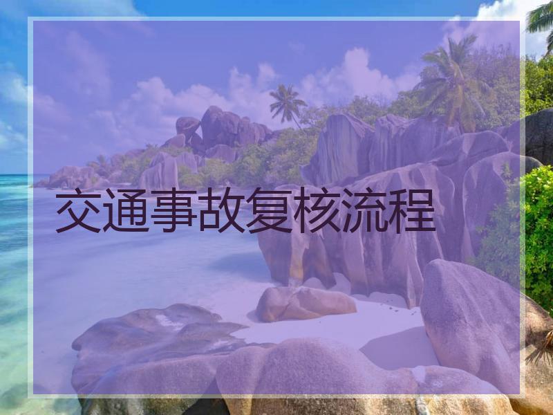 交通事故复核流程
