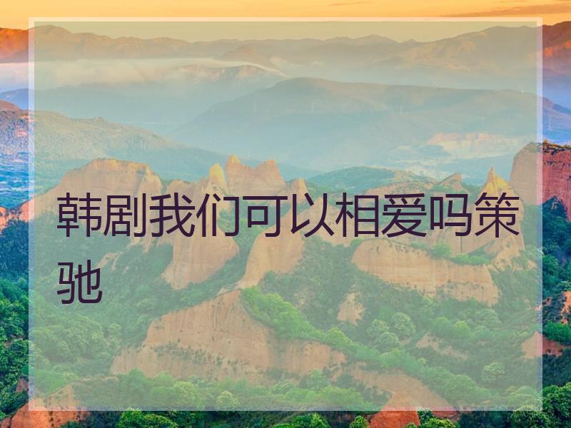 韩剧我们可以相爱吗策驰
