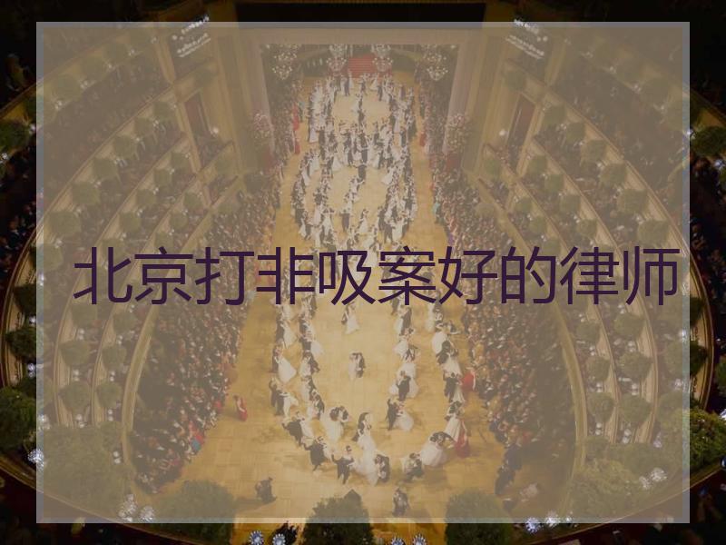 北京打非吸案好的律师