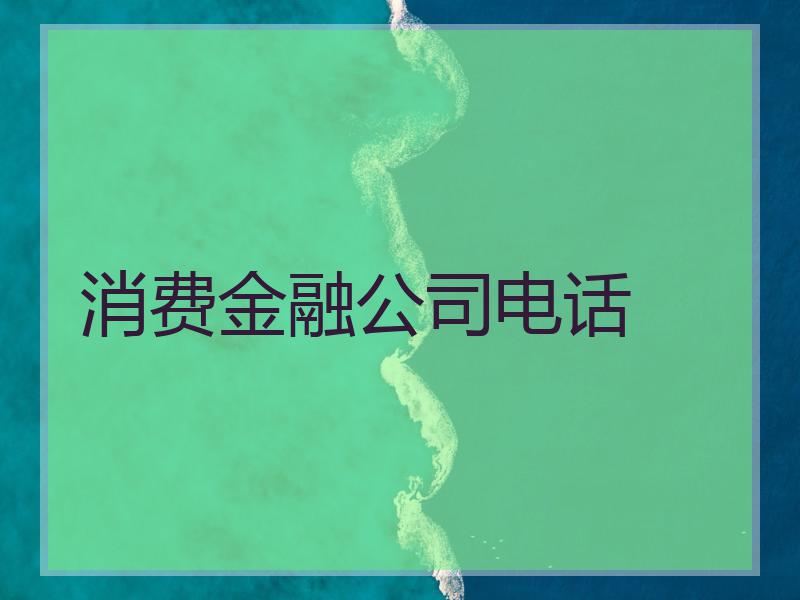 消费金融公司电话