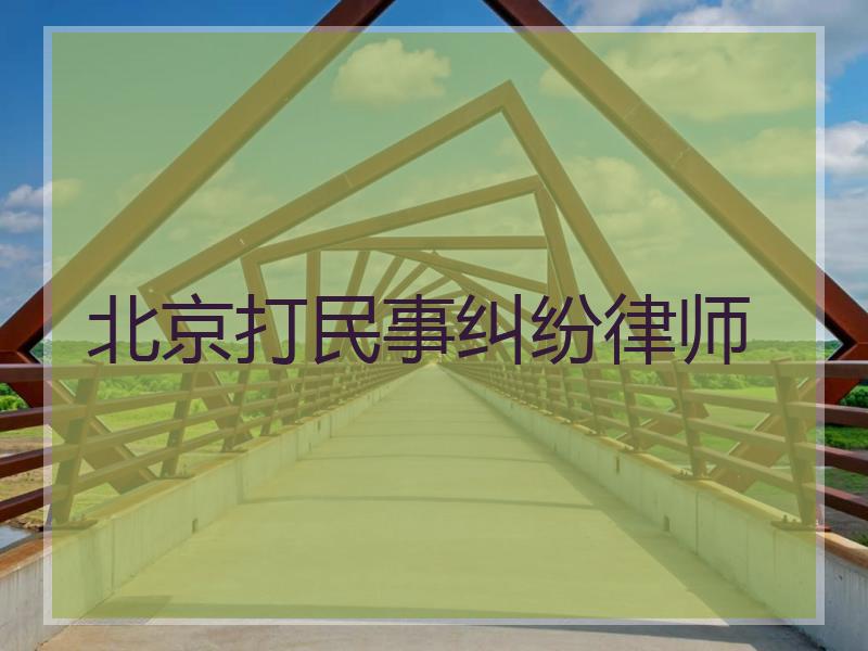 北京打民事纠纷律师