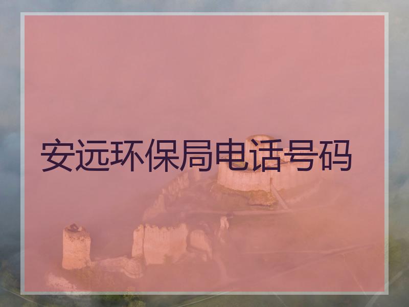 安远环保局电话号码