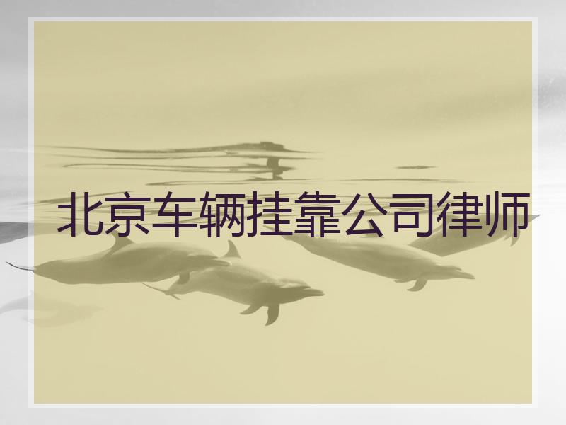 北京车辆挂靠公司律师