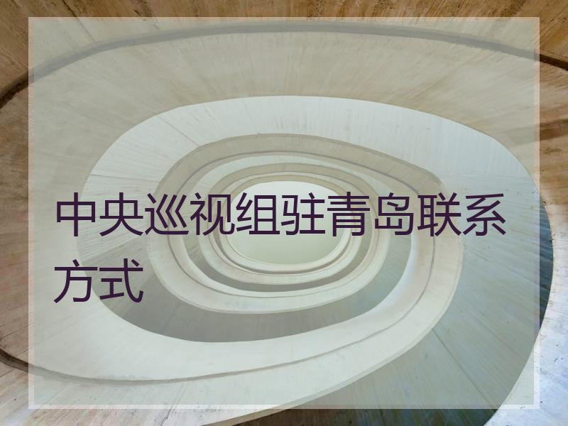 中央巡视组驻青岛联系方式