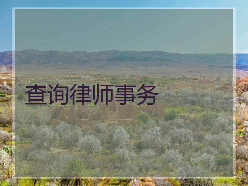 查询律师事务