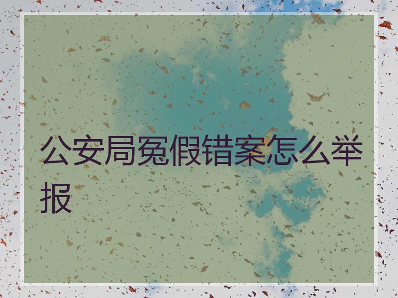 公安局冤假错案怎么举报