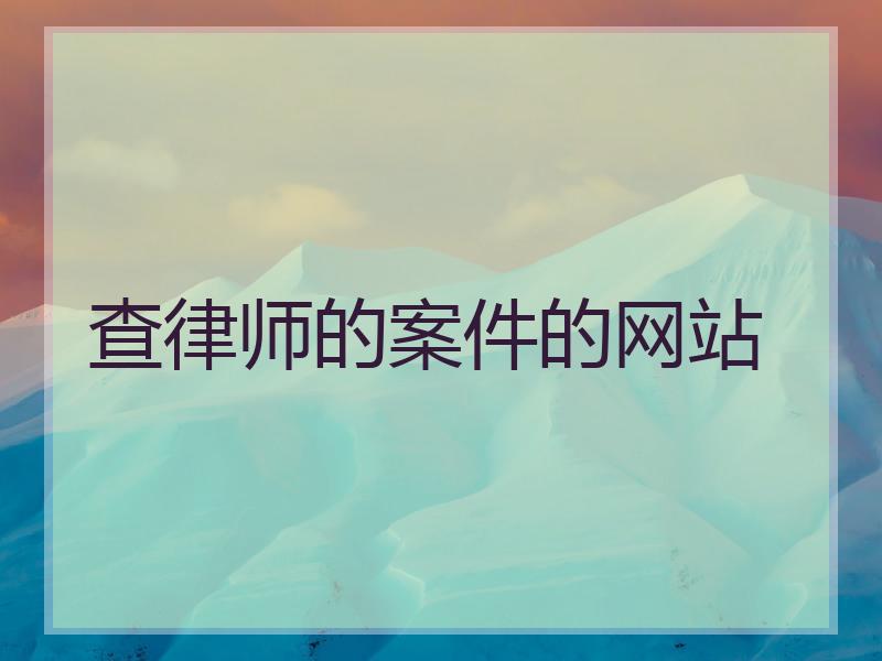 查律师的案件的网站