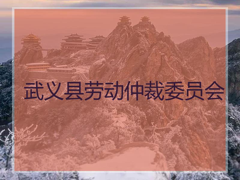 武义县劳动仲裁委员会