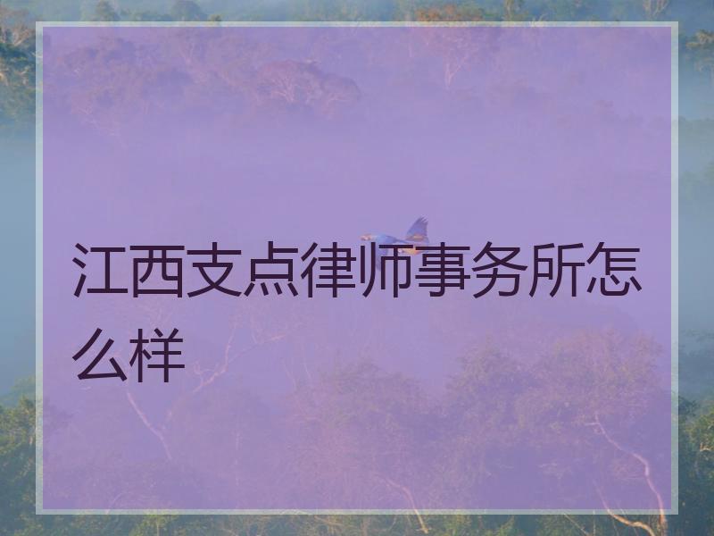 江西支点律师事务所怎么样