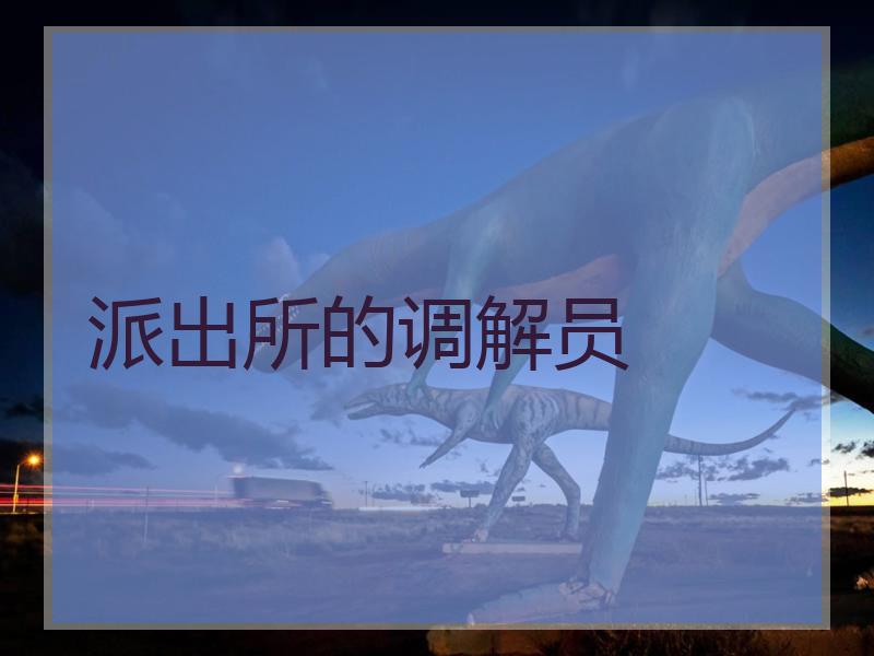 派出所的调解员