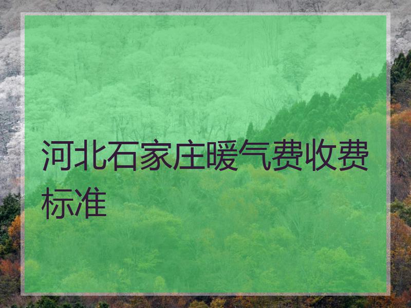 河北石家庄暖气费收费标准