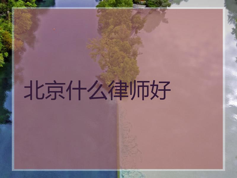 北京什么律师好