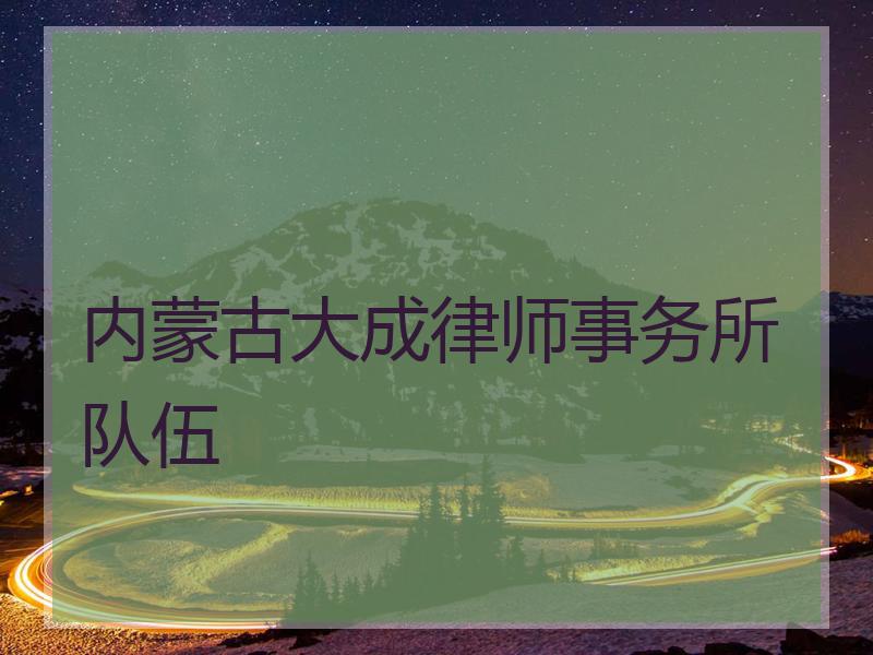 内蒙古大成律师事务所队伍
