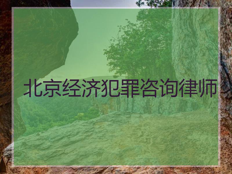 北京经济犯罪咨询律师