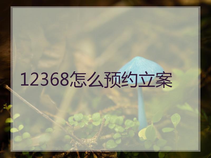 12368怎么预约立案