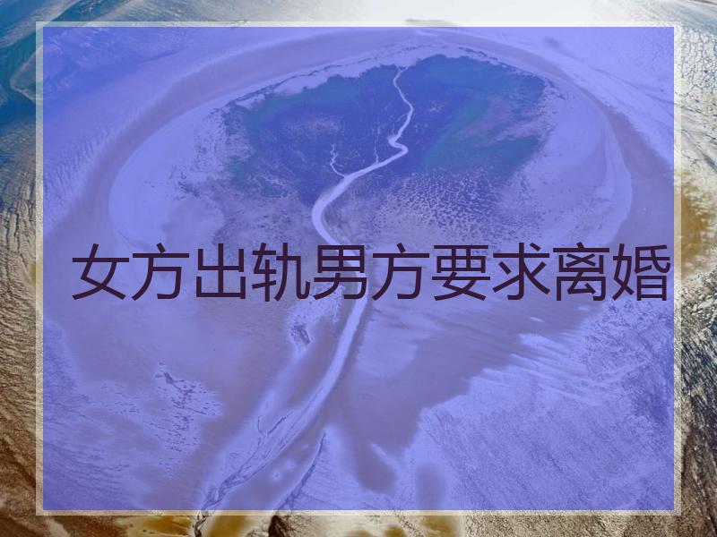 女方出轨男方要求离婚
