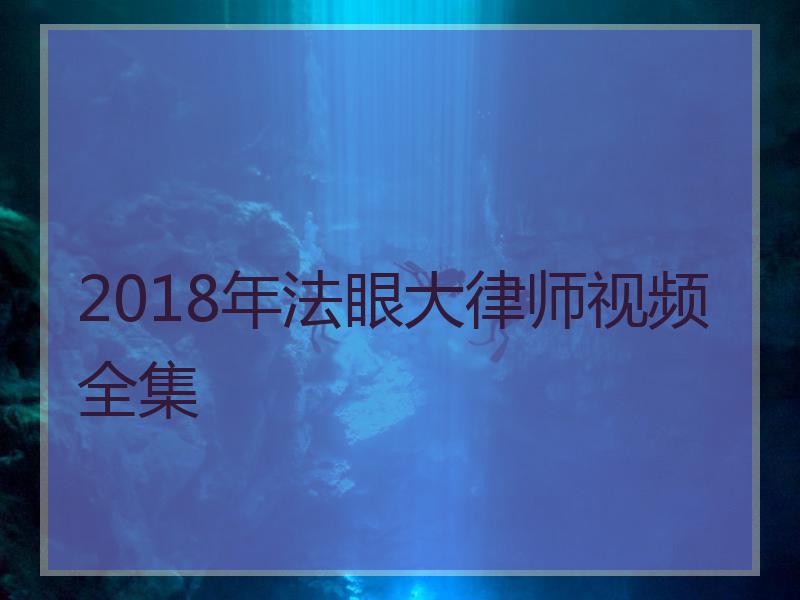 2018年法眼大律师视频全集