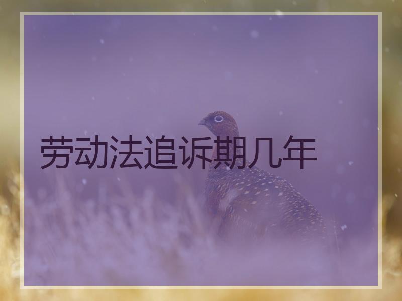 劳动法追诉期几年