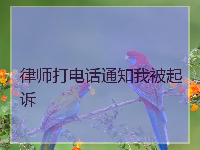 律师打电话通知我被起诉