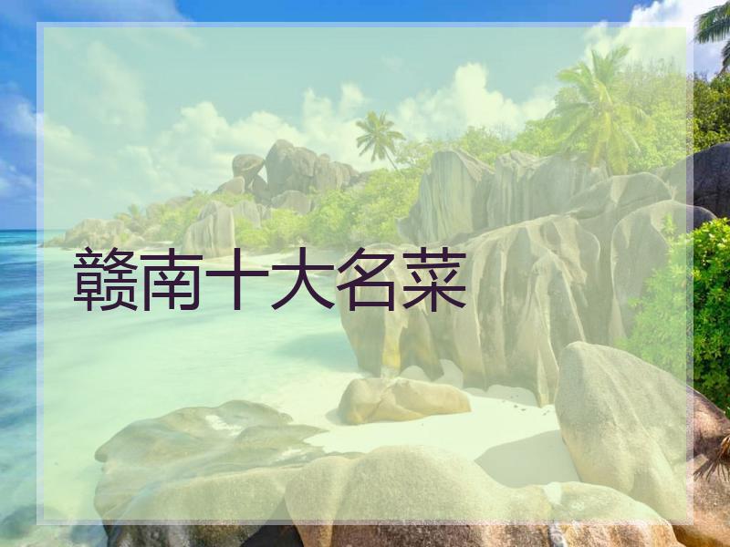 赣南十大名菜