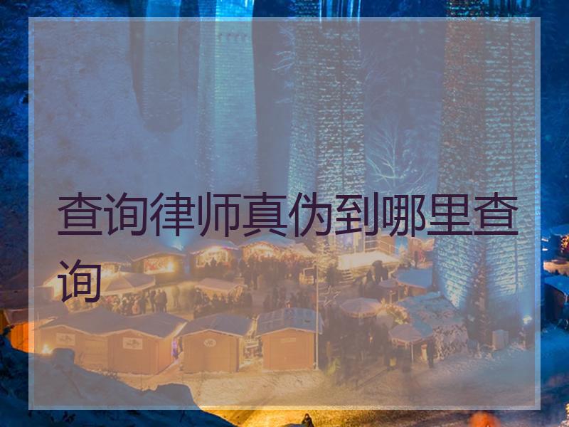 查询律师真伪到哪里查询