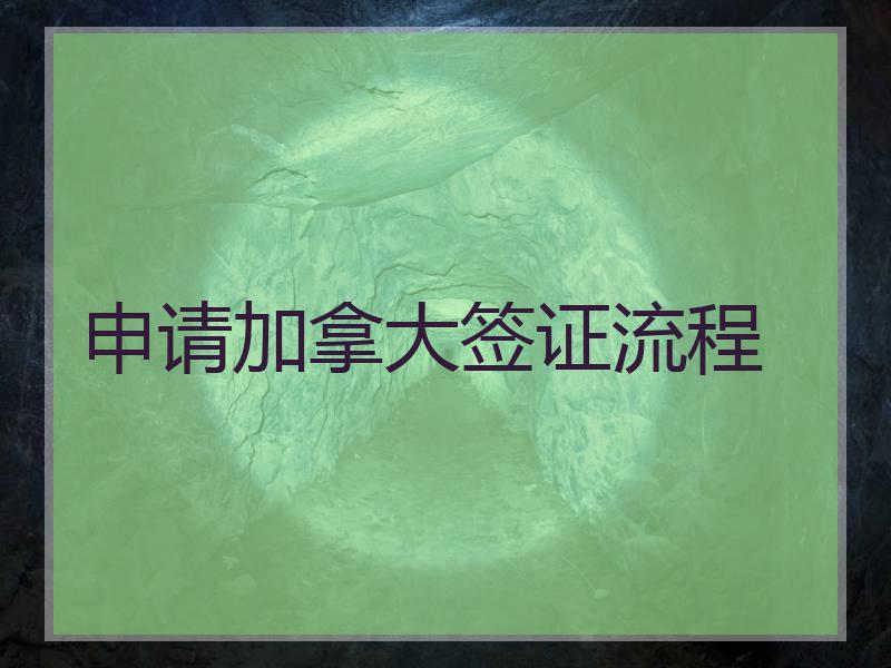 申请加拿大签证流程