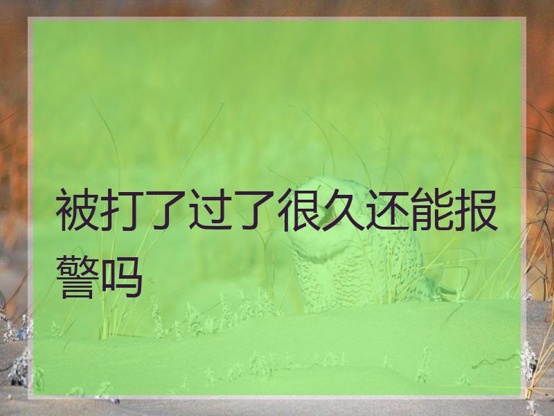 被打了过了很久还能报警吗