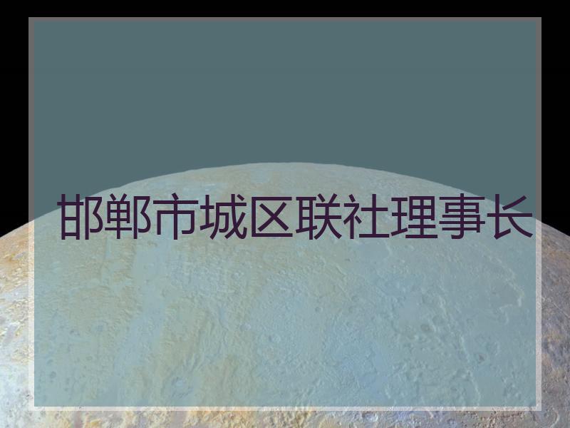 邯郸市城区联社理事长