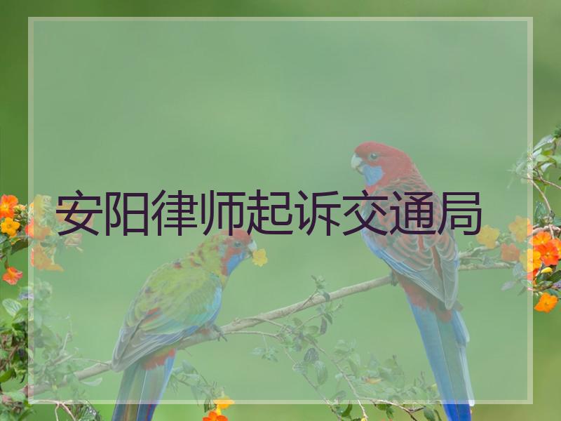 安阳律师起诉交通局