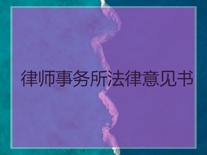 律师事务所法律意见书