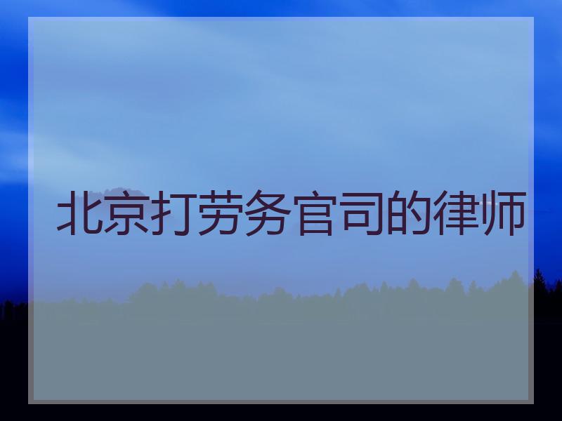 北京打劳务官司的律师