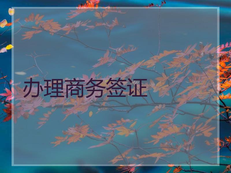 办理商务签证