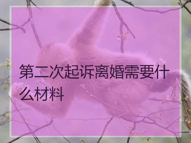 第二次起诉离婚需要什么材料