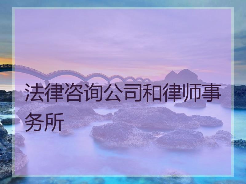 法律咨询公司和律师事务所