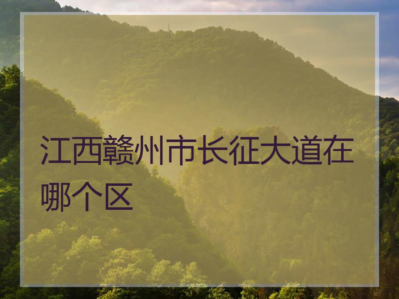江西赣州市长征大道在哪个区