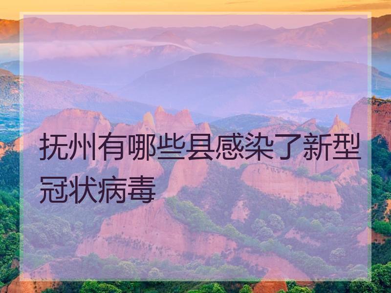 抚州有哪些县感染了新型冠状病毒