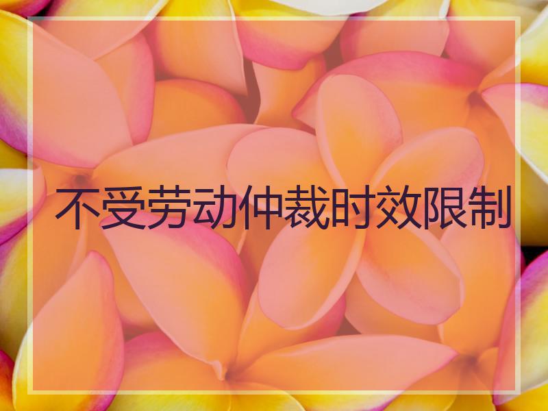 不受劳动仲裁时效限制