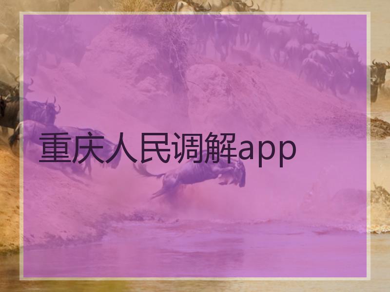 重庆人民调解app